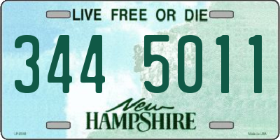 NH license plate 3445011