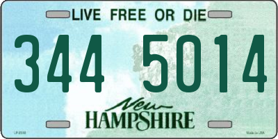 NH license plate 3445014