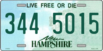 NH license plate 3445015