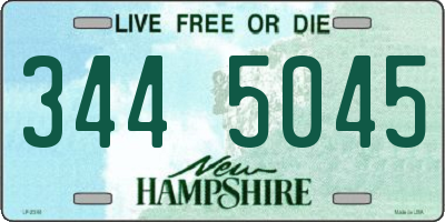 NH license plate 3445045