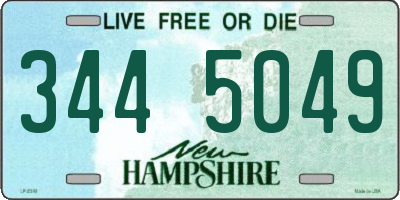 NH license plate 3445049