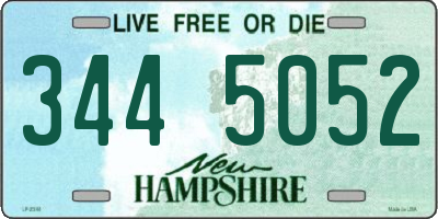 NH license plate 3445052