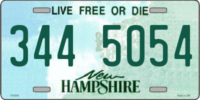NH license plate 3445054