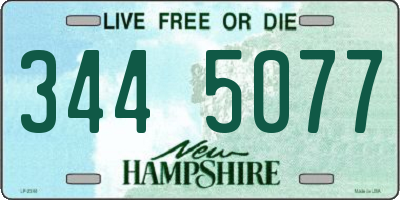NH license plate 3445077