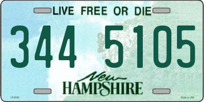 NH license plate 3445105