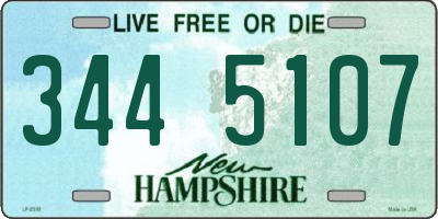 NH license plate 3445107