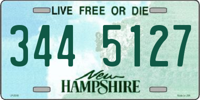 NH license plate 3445127