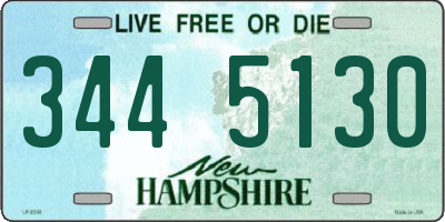 NH license plate 3445130
