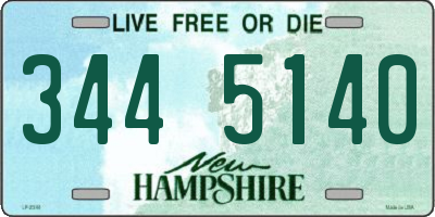 NH license plate 3445140