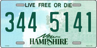 NH license plate 3445141