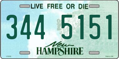 NH license plate 3445151
