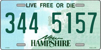 NH license plate 3445157