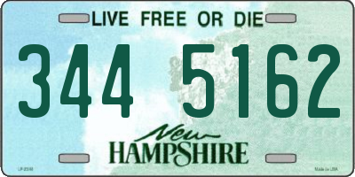 NH license plate 3445162