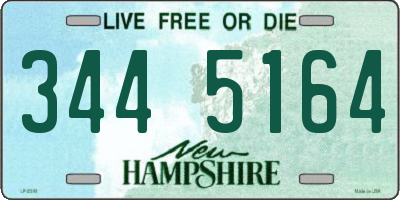 NH license plate 3445164
