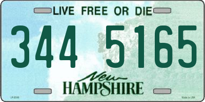 NH license plate 3445165