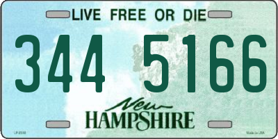 NH license plate 3445166