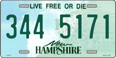 NH license plate 3445171