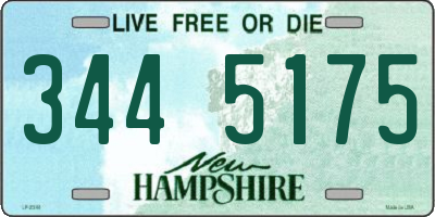 NH license plate 3445175