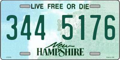 NH license plate 3445176