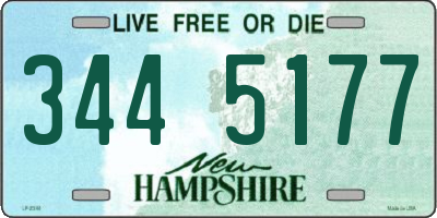 NH license plate 3445177