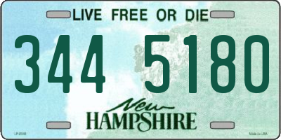 NH license plate 3445180