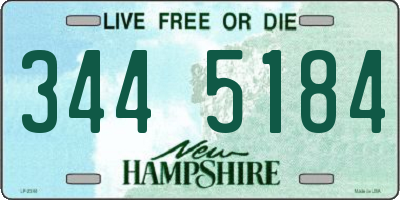 NH license plate 3445184