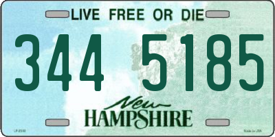 NH license plate 3445185
