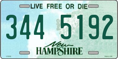 NH license plate 3445192