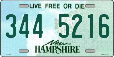 NH license plate 3445216