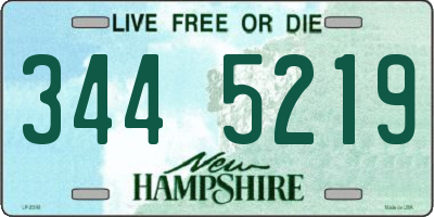 NH license plate 3445219