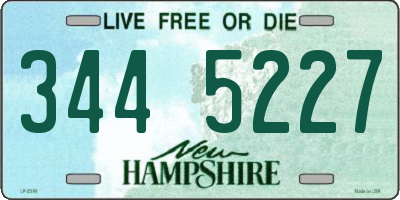 NH license plate 3445227