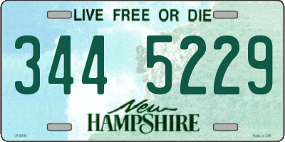 NH license plate 3445229