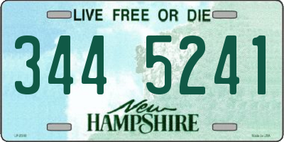 NH license plate 3445241