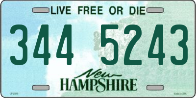 NH license plate 3445243