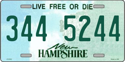 NH license plate 3445244