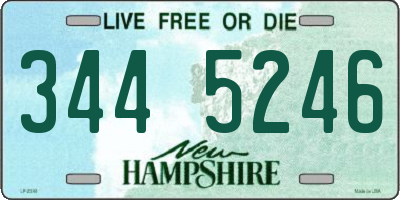 NH license plate 3445246
