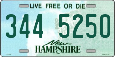 NH license plate 3445250