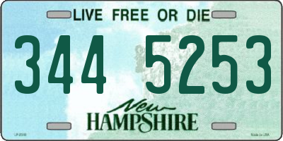 NH license plate 3445253