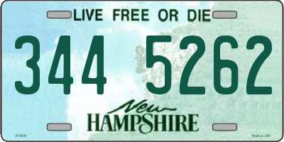NH license plate 3445262