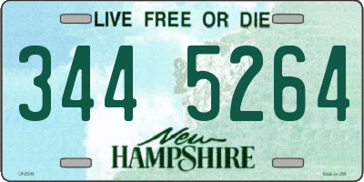 NH license plate 3445264