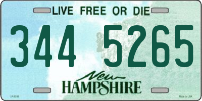 NH license plate 3445265