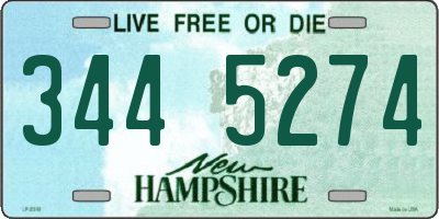 NH license plate 3445274