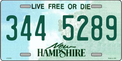 NH license plate 3445289