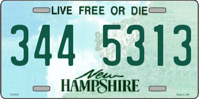 NH license plate 3445313