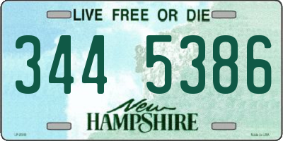 NH license plate 3445386