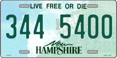 NH license plate 3445400