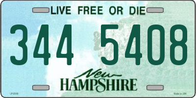 NH license plate 3445408