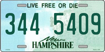 NH license plate 3445409