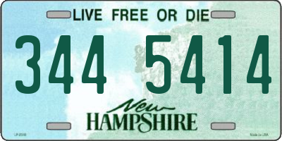 NH license plate 3445414