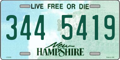 NH license plate 3445419